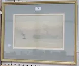 James Scrimgeour Mann, Misty Morning, watercolour