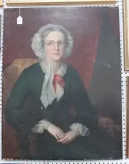 Samuel Howell, Half Length Portrait of an Elderly Lady, oil on canvas