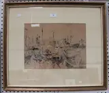 Evert Moll, Study of a Harbour, probably Rotterdam