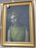 Nicholas Egon, Portrait of a Lady, oil on board