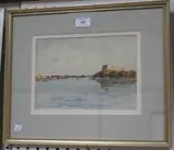 Frank Short, River Thames towards Putney from Hammersmith, watercolour