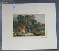 George Dinsdale, Seven Springs. Source of the Thames at Cheltenham, watercolour