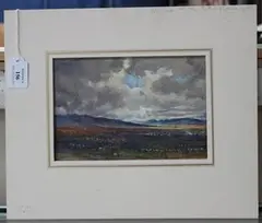 Arthur Legge, The Plains of Granada, watercolour with touches of gouache