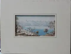 Walter John Trower, Albania from Corfu, 1867, watercolour