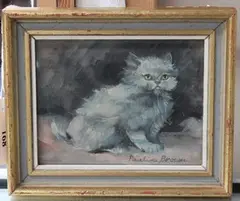 Pauline Brown, Study of a Cat, oil on panel