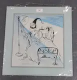 William Papas, Cartoon with Two Figures in Bed, ink and watercolour