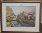 Will Benner, View of Polperro, watercolour over pencil