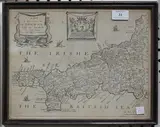 Richard Blome, A Map of the County of Cornwall, with its hundreds, monochrome engraving