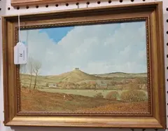 Nick Mace, Dorset Landscape, oil on board