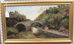 B. Lambert, View of a Bridge, oil on canvas