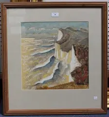 Milan Ivanic, Seaford Head, oil on paper