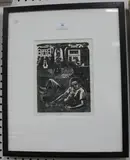 Eric James Mellon, Allegory', woodblock, artist's proof