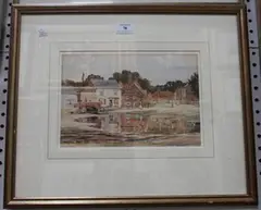 Wilfred Williams Ball, Village Scene, watercolour