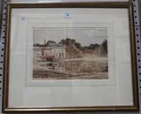 Wilfred Williams Ball, Village Scene, watercolour