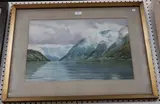 Frederick R. Fitzgerald, Highland Scene with Loch, watercolour