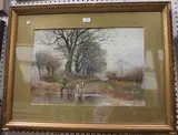 Henry Charles Fox, Horse and Cart crossing a Brook