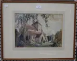 John Littlejohns, North Lancing Church, watercolour