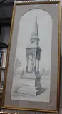 Frank Foster Tingley, Architectural Study of a Monument, pen, ink and wash