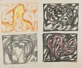 Bernard Cohen, Abstract, 1962, crayon and pencil