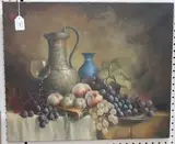 C.L. Lockton, Still Life Study of Fruit, 1915, oil on canvas