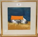 David Humphreys, View of a Building with an Orange Roof