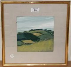 Fields, Coombes by David Humphreys, acrylic on board, sold May 2016