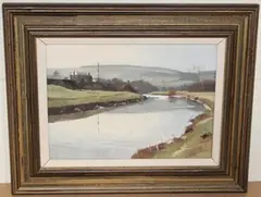 Maurice Braley, River Arun at South Stoke, oil on board