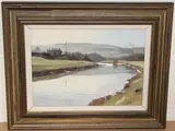 Maurice Braley, River Arun at South Stoke, oil on board