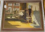 Dorothy Whiteley, Sunny Morning, oil on board