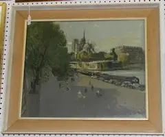 Rodney Joseph Burn, View of Notre Dame, Paris, oil on canvas