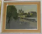 Rodney Joseph Burn, View of Notre Dame, Paris, oil on canvas