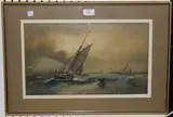 Walter William May, Nocturnal Seascape, watercolour