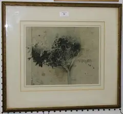 Walter Thomas Monnington, Study of an Olive Tree, 1919, watercolour squared for transfer
