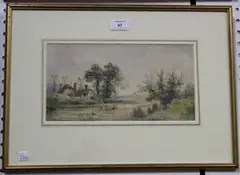 Edward Beecham Lait, Country Scene, watercolour