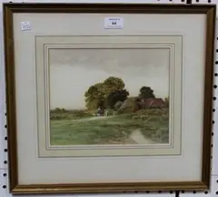 Curtis Duassut, Country Scene, watercolour