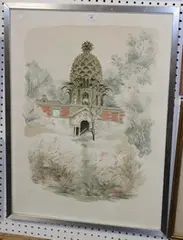 Barbara Jones, The Pineapple at Dunmore, colour lithograph