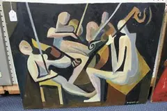 String Quartet by Philip Richard Morris, oil on canvas, sold Feb 2016