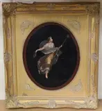 E. Mollica, Oval Study of a Classical Maiden, oil on board
