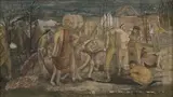 James Gorman, View of a First World War Field Hospital, watercolour and pencil
