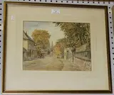 Henry Sage, The Street, Shalford, watercolour