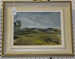 Pauline Brown, Downland View, oil on board