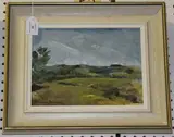 Pauline Brown, Downland View, oil on board