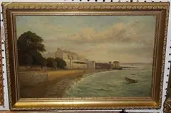 J. Ferry, Coastal View, probably on The Solent, oil on canvas