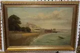 J. Ferry, Coastal View, probably on The Solent, oil on canvas
