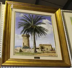 Juan Splinter, View of a Spanish Farm, oil on board