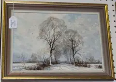 Richard Tearoe, Winter Stillness, oil on canvas