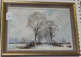 Richard Tearoe, Winter Stillness, oil on canvas