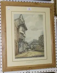 Mary Williams, St Martins Lane, Exeter, watercolour and pencil