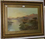 F. E. Jamieson, Highland Scene with Loch, oil on canvas