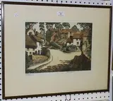 J. Lewis Stant, Relubbus near Penzance, colour etching